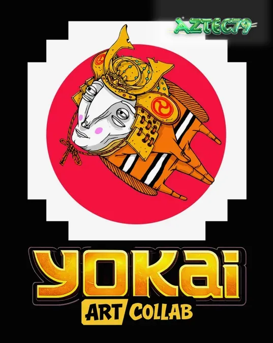 Tampilan visual slot Yokai dengan elemen seni jalanan dan latar belakang Jepang